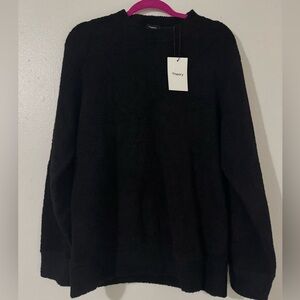 Theory Women's Classic Black Crew Neck Sweater